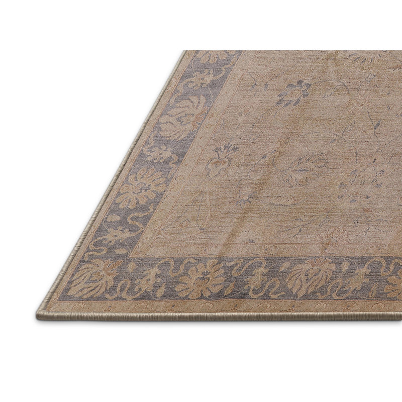 Tapis oriental bleu / beige, Rectangle 5 pi x 7 pi