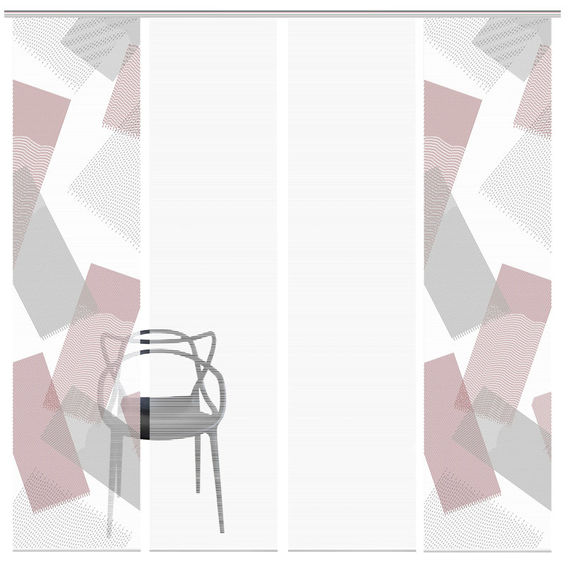 Semi Sheer Sliding Panel, Bordeaux