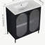 Meuble-lavabo autoportant de 30 pouces avec comptoir en céramique