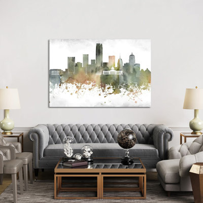 Oklahoma Skyline by WallDecorAddict - Wrapped Canvas Painting