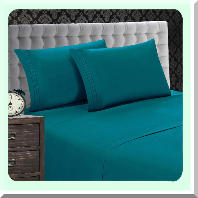 Luxury Softness 4-Piece Bed Sheet Set - Wrinkle & Fade Resistant - Deep Pocket - Dream Sheets - Hotel Quality - Premier Comfort - 16inch