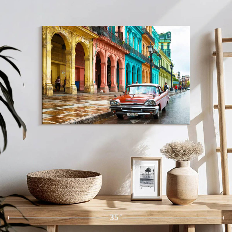 Lilie Cuba Fuerte - Architecture colorée La Havane, H 16 po x l 24 po