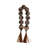 Decorative Glass Beads with Metal Accent and Leather Tassel for Home Decor - Elegant Garland for Table, Shelf, and Living Room Decoration - Brown-1626624015