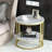 Marble Coffee Table Sofa Side End Tables Bedside Tables Furniture With Solid Metal Frame