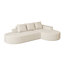 Canapé modulaire en chenille 3 places en L avec coussins Modern L-1579773488