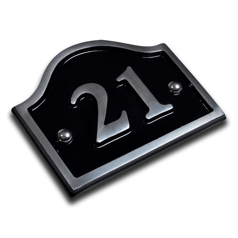 Jaclynn 11.5cm H Reflective Metal House Number, 21
