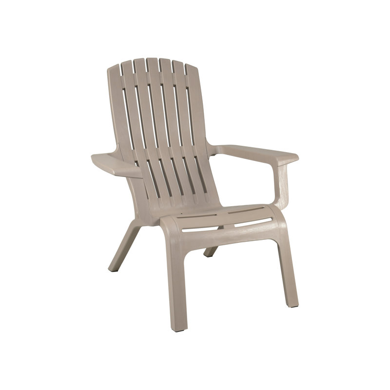 Grosfillex Westport Adirondack Chair, Taupe