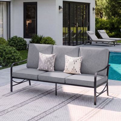3-Person Iron Material Sofa