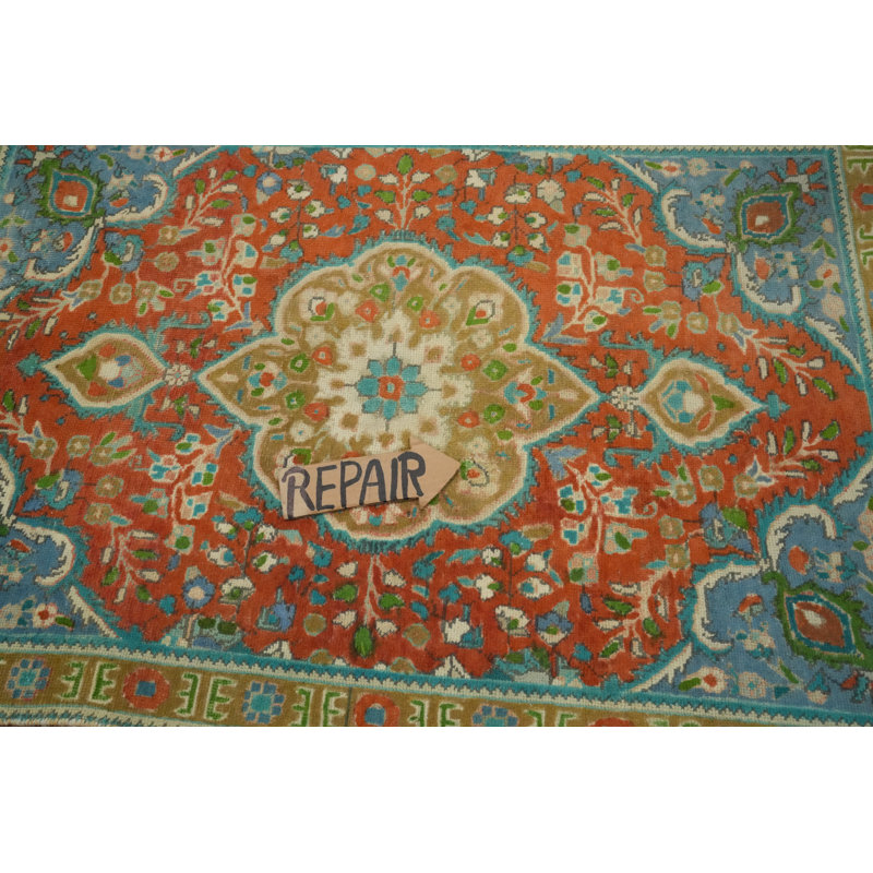 Tapis traditionnel en laine à motif floral 3 x 5