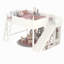 Lit mezzanine avec tablettes de rangement et garde-robe, lits mezzanine en bois massif avec glissière amovible et échelles-131128817-131128820