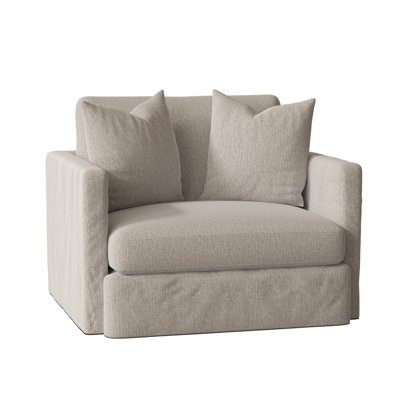 Hartig 47" Wide Down Cushion Slipcovered Armchair