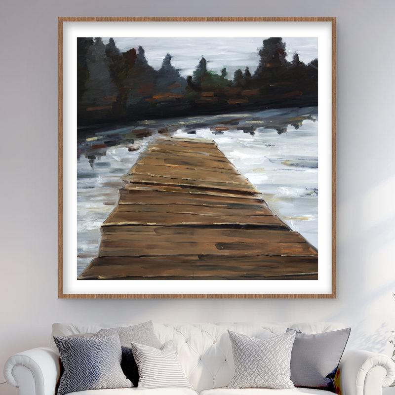 Dock and Lake - Marine Livingroom, H 48 po x l 48 po