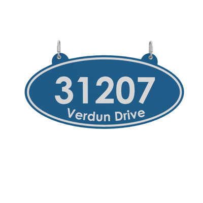 Personalized Oval Reflective Hanging Plaque