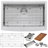 Ruvati 30-inch Apron-front Workstation Farmhouse Kitchen Sink 16 Gauge Stainless Steel Single Bowl