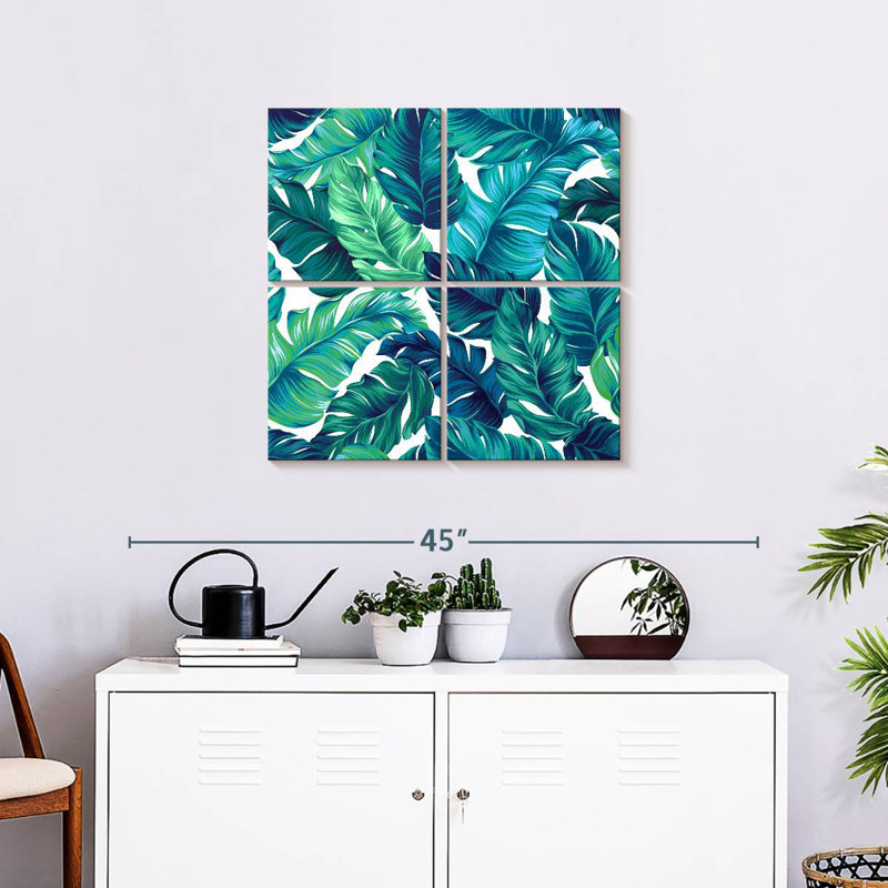 Harnek turquoise feuilles tropicales