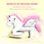 Cheval à bascule licorne chantante magique pour tout-petits, peluche douce et conception durable pour un jeu en toute sécurité