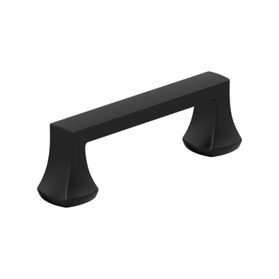 Hybridize 3 inch (76mm) Center-to-Center Matte Black Cabinet Pull - 10 Pack