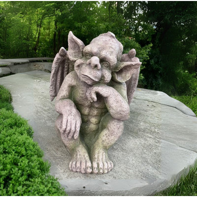 16in. Tall Sitting Gargoyle with Wings