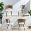 Chaises de salle à manger confortables en rotin et en métal de style maison de campagne pour la maison de cuisine