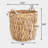 Tall Handwoven Banana Leaf Wicker Storage Basket, Handles