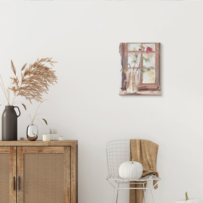 Vase de fleurs doux rouge