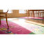 Tapis vert antique, mauve en laine, vert moyen, art déco
