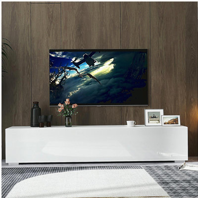 Meuble audio-vidéo moderne avec console multimédia de rangement pour le salon