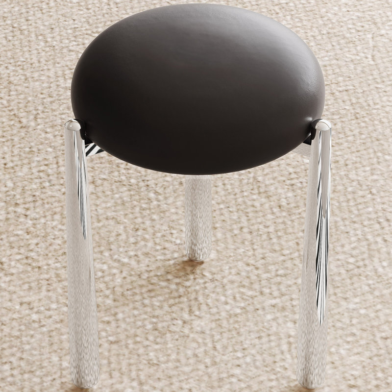 43.3cm H Metal Side Chair in Black