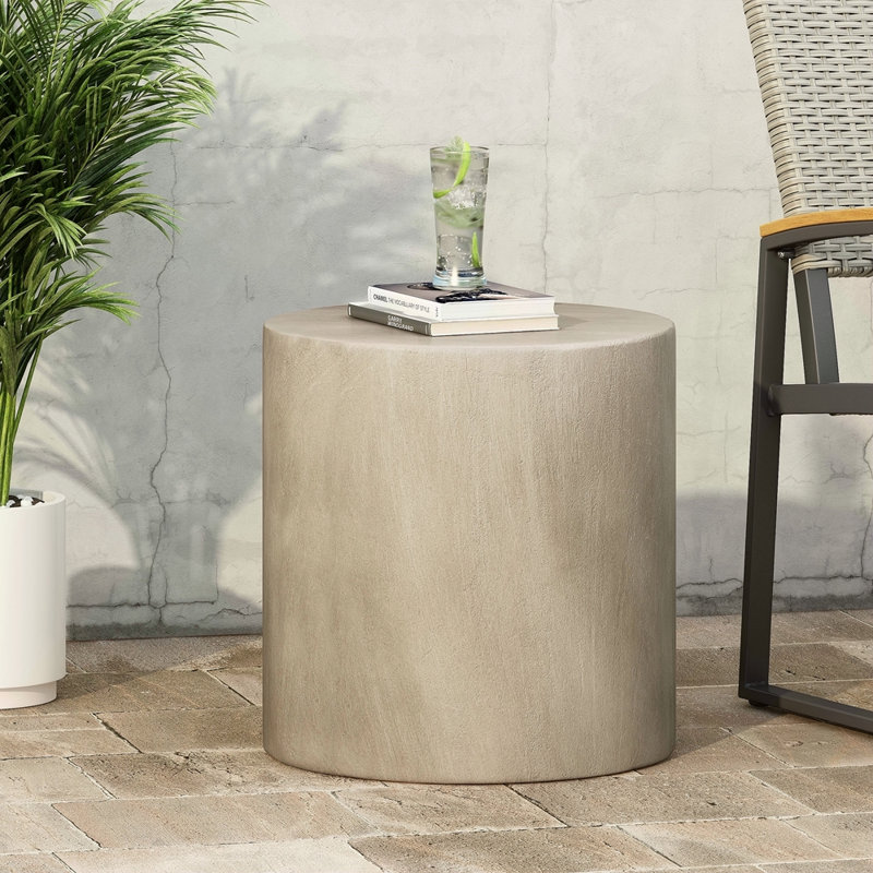 Table d'appoint d'extérieur en béton léger