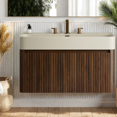 Meuble-lavabo moderne (avec meuble-lavabo et lavabo) avec rangement