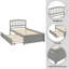 Lit plateforme en bois avec lit gigogne-1138279873