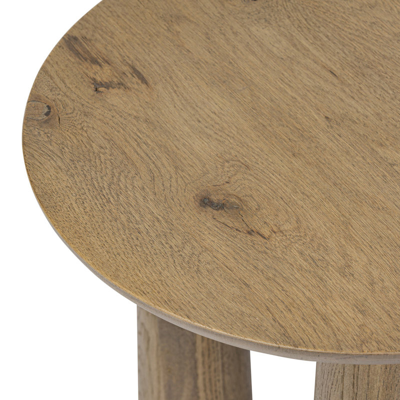 Cooper Solid Wood End Table, Drifted Oak