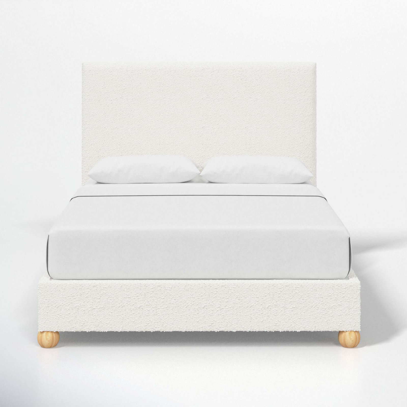 Benita Upholstered Bed, Queen, Classic Snow Boucle