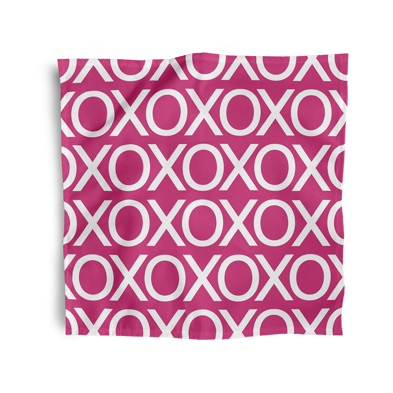 Ensemble de serviettes 4 pièces Saint-Valentin, L 18 po x L 18 po, Fuchsia