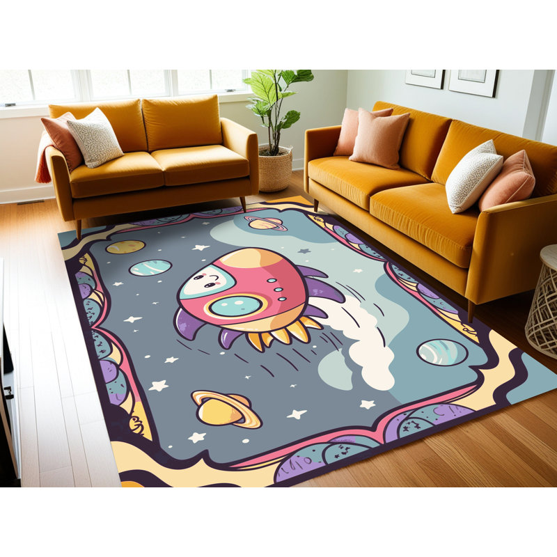 Tapis pour enfants Zoomie, Rectangle 6 pi x 9 pi