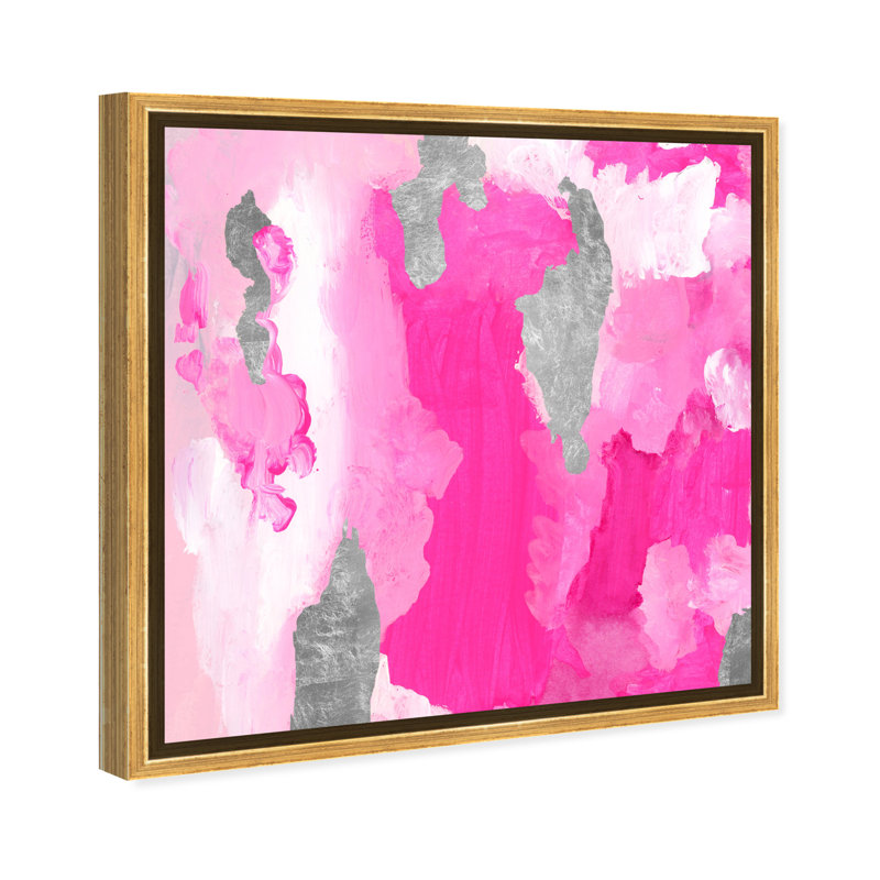 Ciel - impression d'art graphique, Toile encadrée d'or, H 40 po x l 40 po x P 2 po