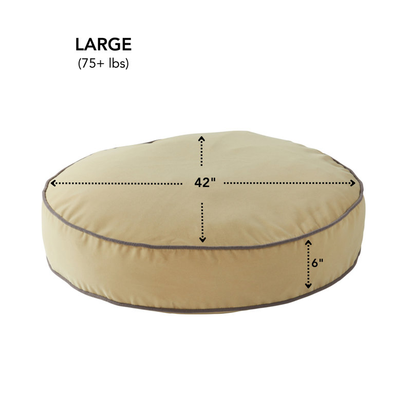 Lit pour chien Buckhead, Très grand (l 42 po x P 42 po x H 6 po), Crème au beurre