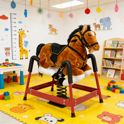 Soft Kids Rocking Horse Toy,Rocking Horse（It is designed for single rider only.）