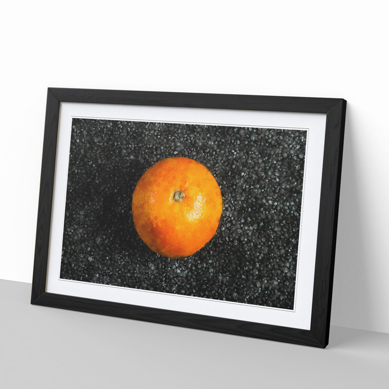 Orange Fruit - Picture Frame Painting, Black Framed, 36cm H x 48cm W x 2cm D