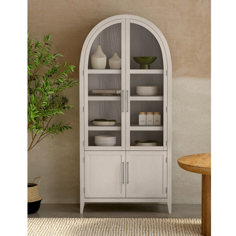 Fynn Arched Display Cabinet, Beige