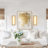 Modern Brass LED Wall Sconce With Water Texture