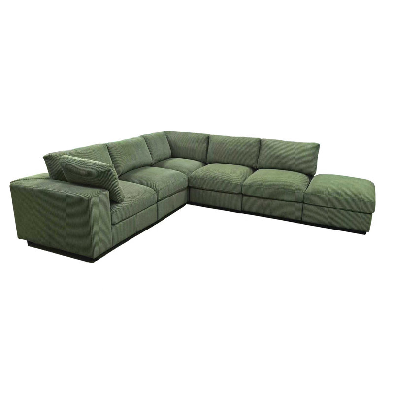 Canapé modulaire réversible en velours côtelé, Green