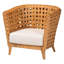 Fauteuil d'appoint bohémien clair miel Ratan
