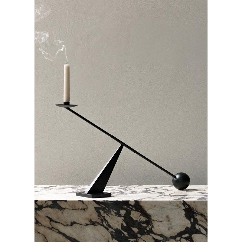Interconnect Candlestick, Black, 10.04" H x 16.73" W x 3.54" D