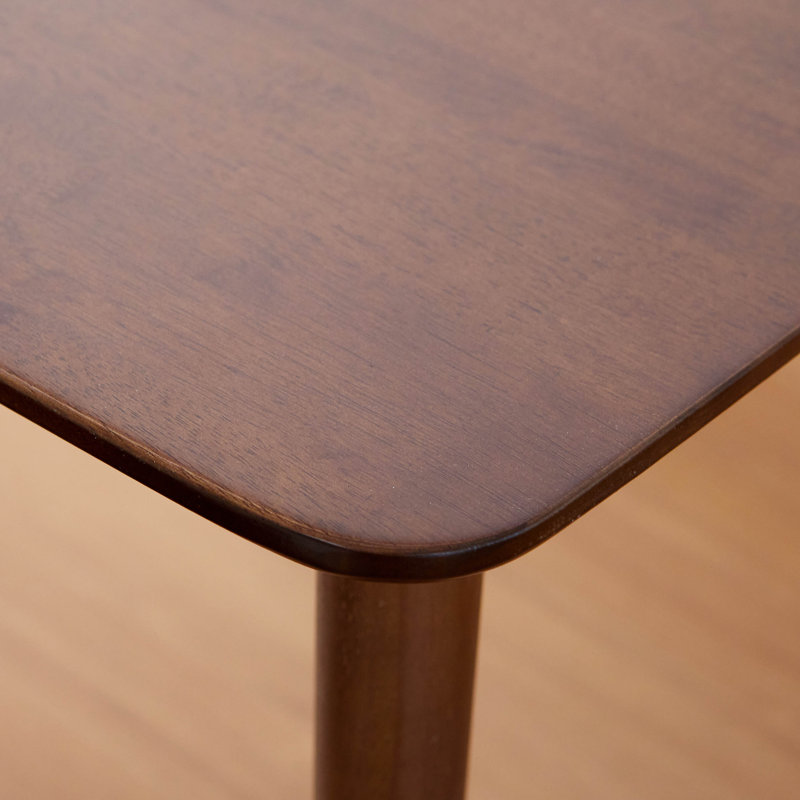 Emalie 29.5" Solid Wood Modern Square Dining Table, Walnut