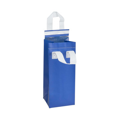 Sacs de livraison isothermes de restaurant 25 sacs de mets non tissés de 4,72 po x 3,94 po x 11,02 po pour nourriture avec poignées robustes, sacs d'épicerie isothermes bleus pliables