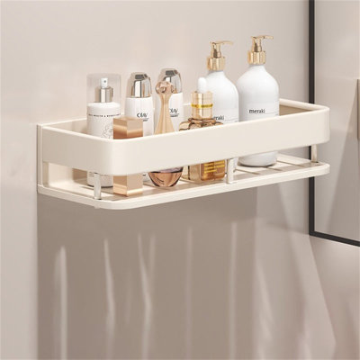 No-Drill Bathroom Corner Shelf