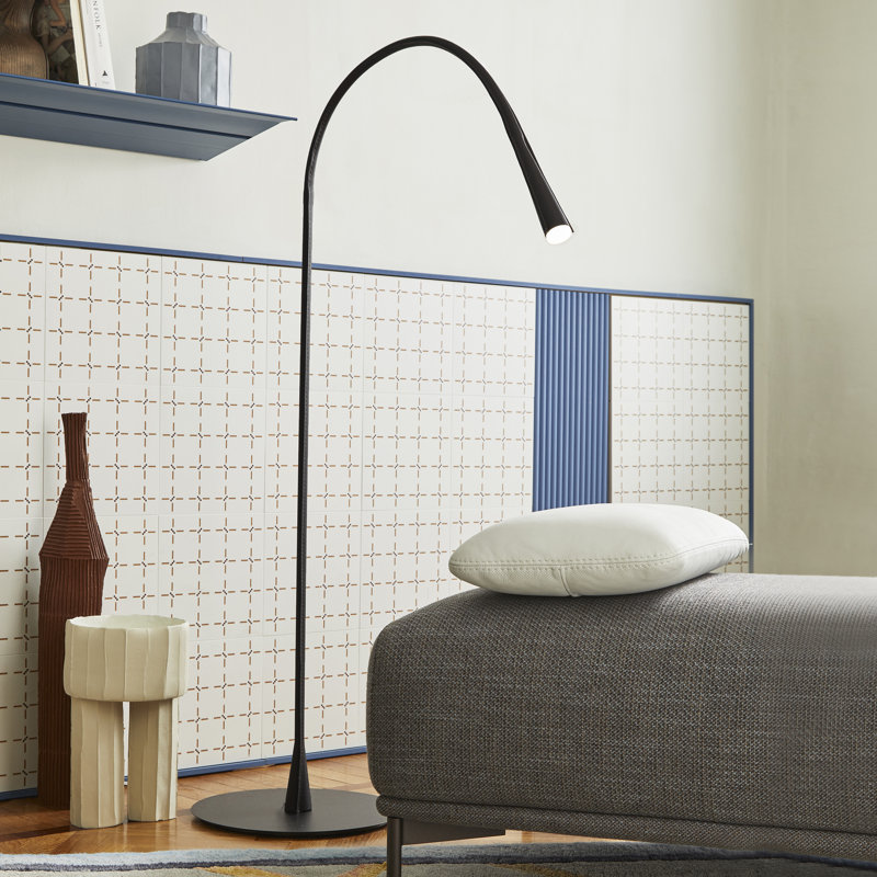 Flexiled 79.9" Arched Floor Lamp, Black