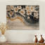 Velours cerisier en fleurs noir III - Art mural bois de cerisier en fleurs - sur bois de pin naturel-742442409