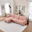 Canapé modulaire modulaire, canapé Cloud, canapé en L avec repose-pieds mobile, sièges profonds modernes pour le salon, canapé 3 places surdimensionné, canapés confortables en flanelle pour chambre à coucher, 5 coussins-1037213404